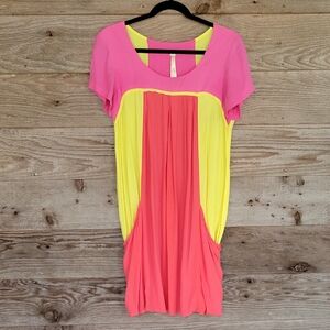 Uncle Frank Vibrant Colorblock Mini Dress